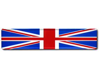 EU-plate Great Britain flag